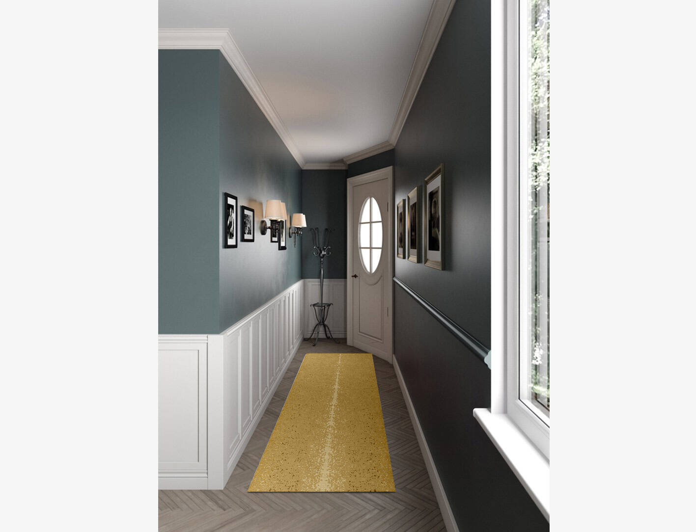 Brampton Gradation Runner Hand Knotted Tibetan Wool Custom Rug by Rug Artisan