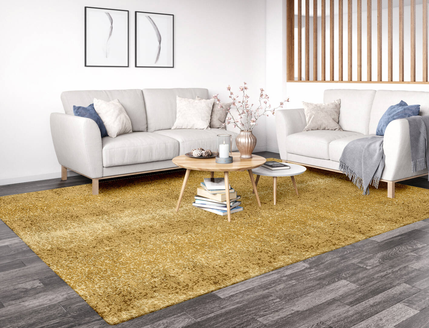 Brampton Gradation Rectangle Hand Tufted Bamboo Silk Custom Rug by Rug Artisan