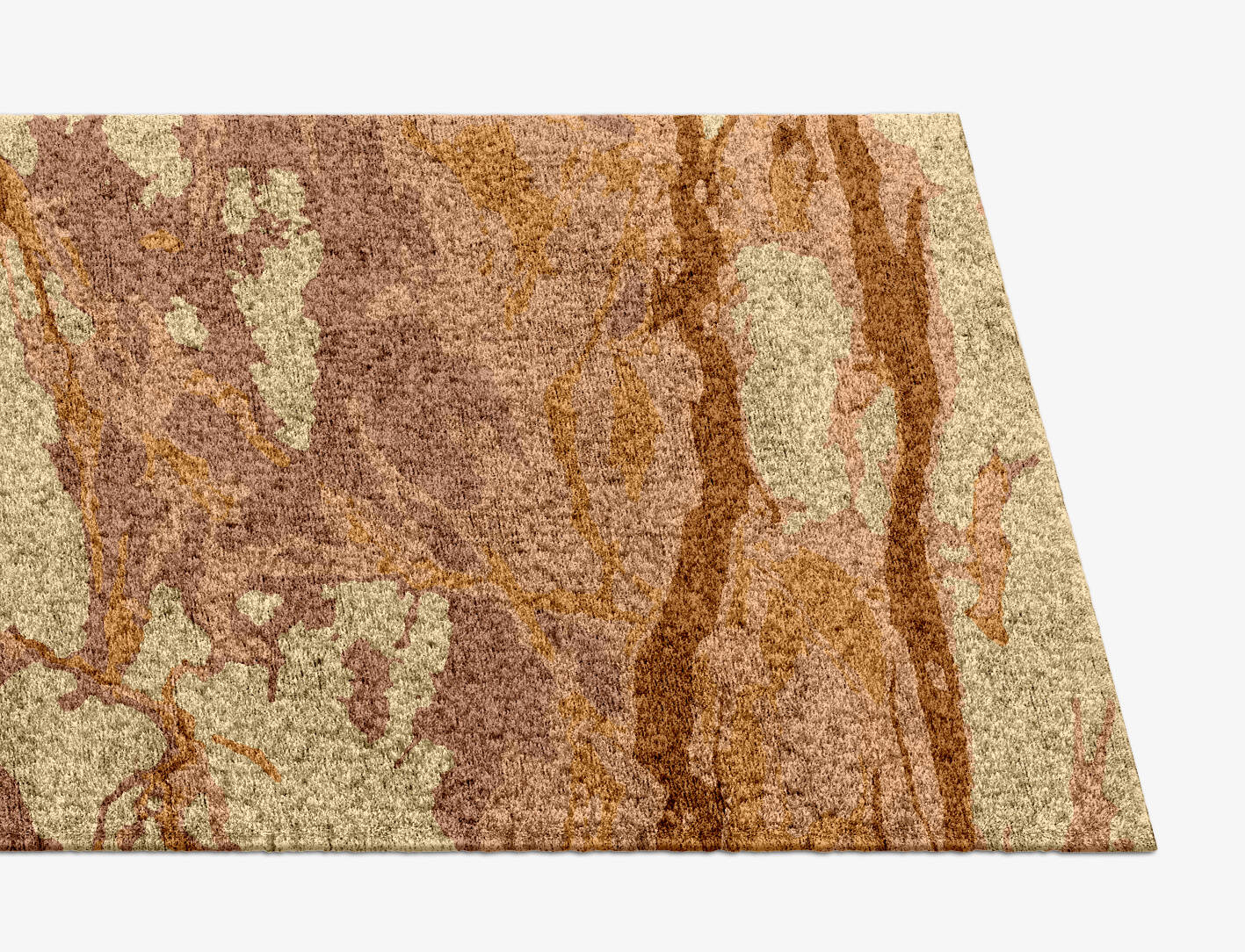 Branches Surface Art Runner Hand Knotted Bamboo Silk Custom Rug by Rug Artisan