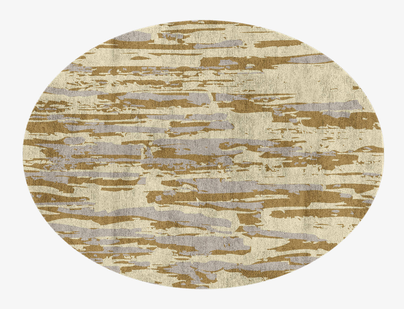Brecan Abstract Oval Hand Knotted Bamboo Silk Custom Rug by Rug Artisan