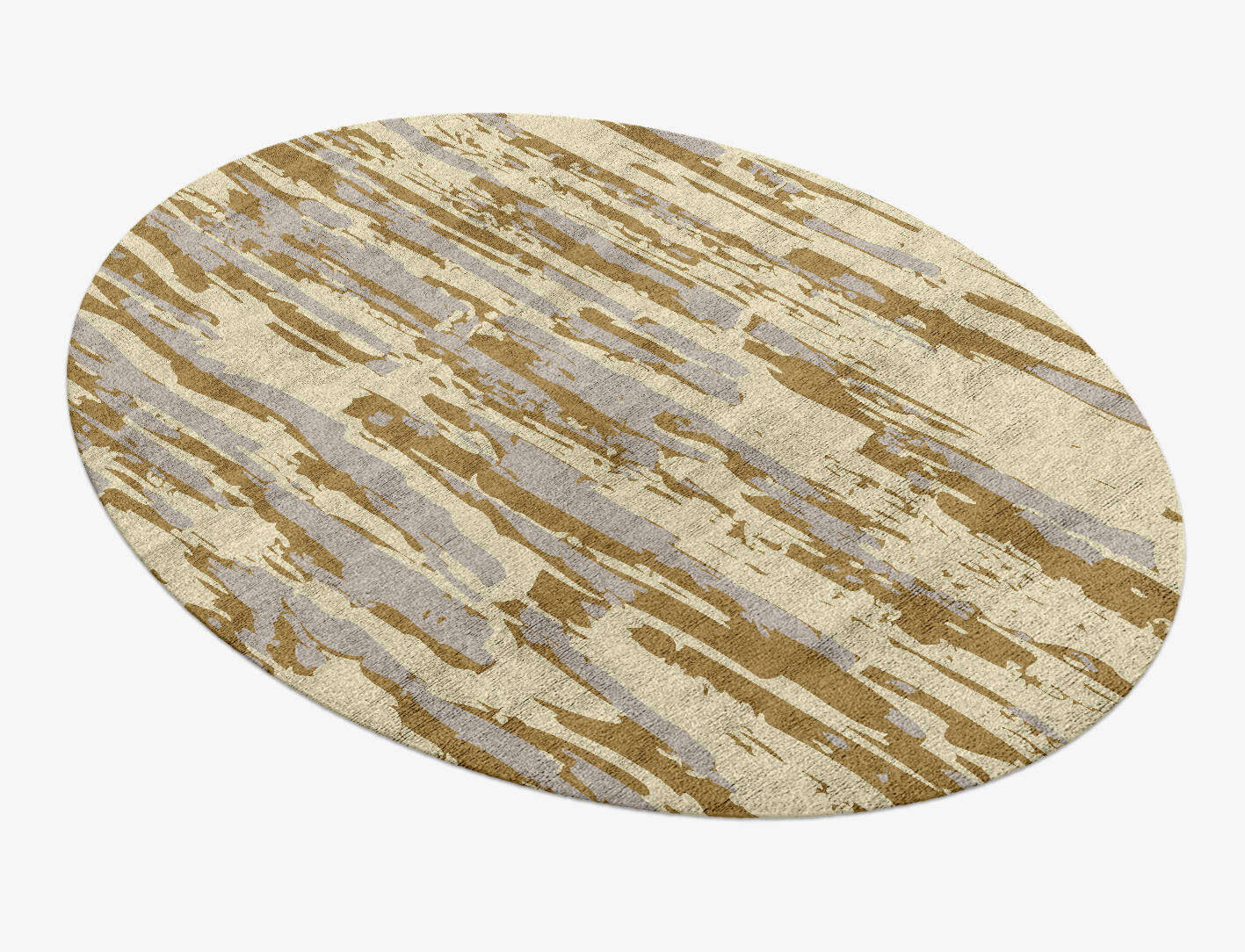 Brecan Abstract Oval Hand Knotted Bamboo Silk Custom Rug by Rug Artisan