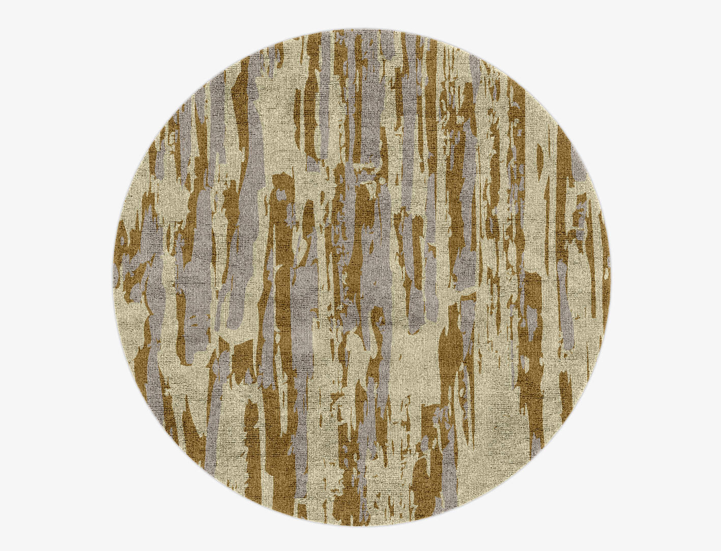 Brecan Abstract Round Hand Knotted Bamboo Silk Custom Rug by Rug Artisan