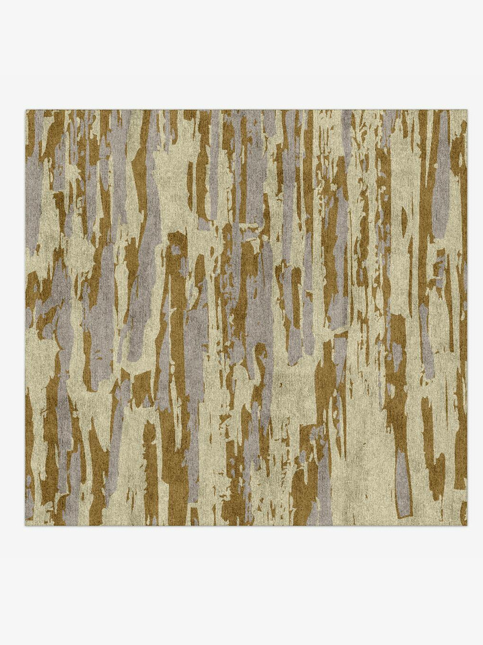 Brecan Abstract Square Hand Knotted Bamboo Silk Custom Rug by Rug Artisan
