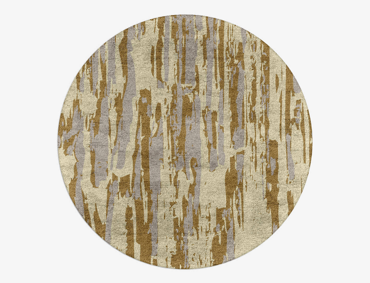 Brecan Abstract Round Hand Tufted Bamboo Silk Custom Rug by Rug Artisan