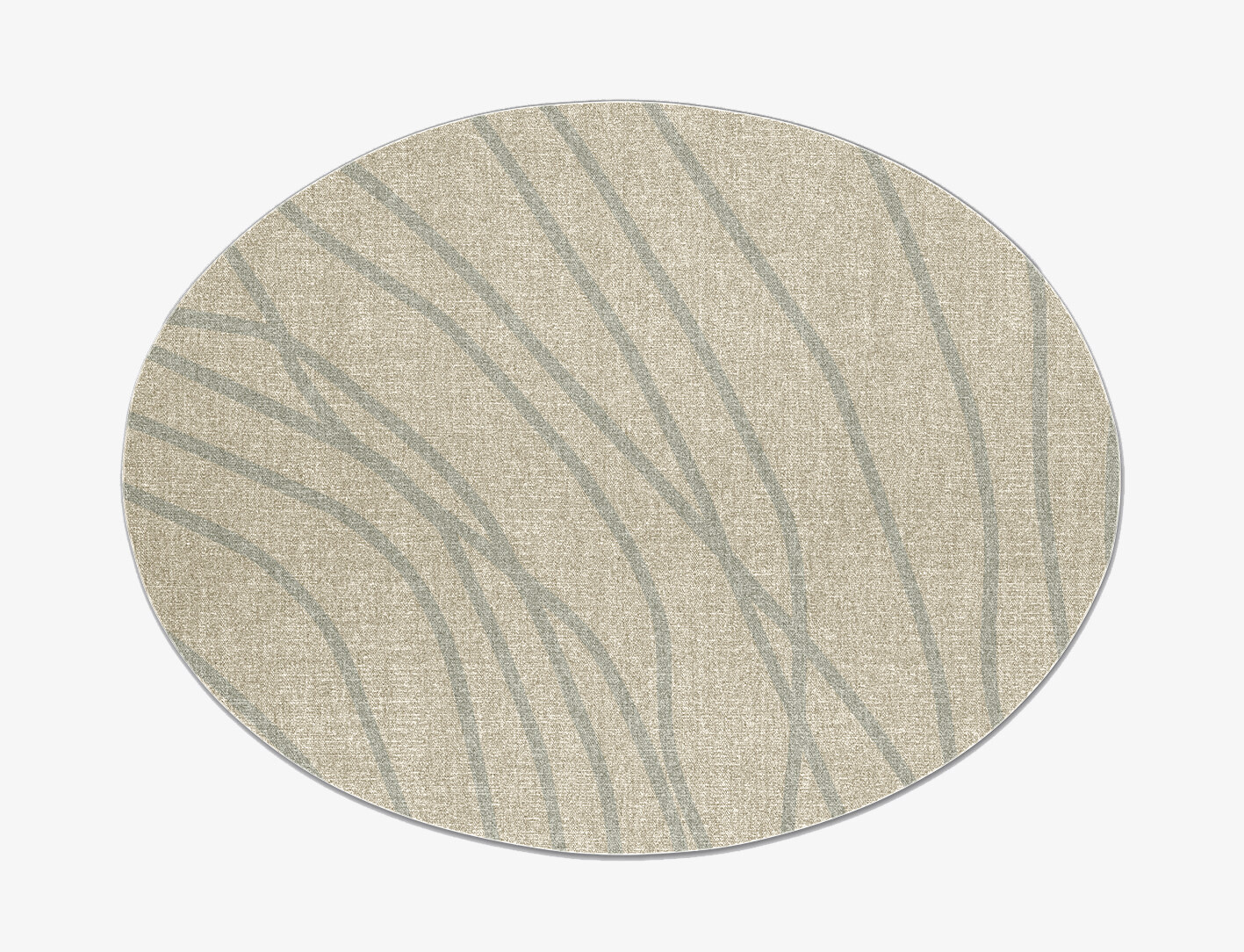 Breeze Minimalist Oval Flatweave New Zealand Wool Custom Rug by Rug Artisan