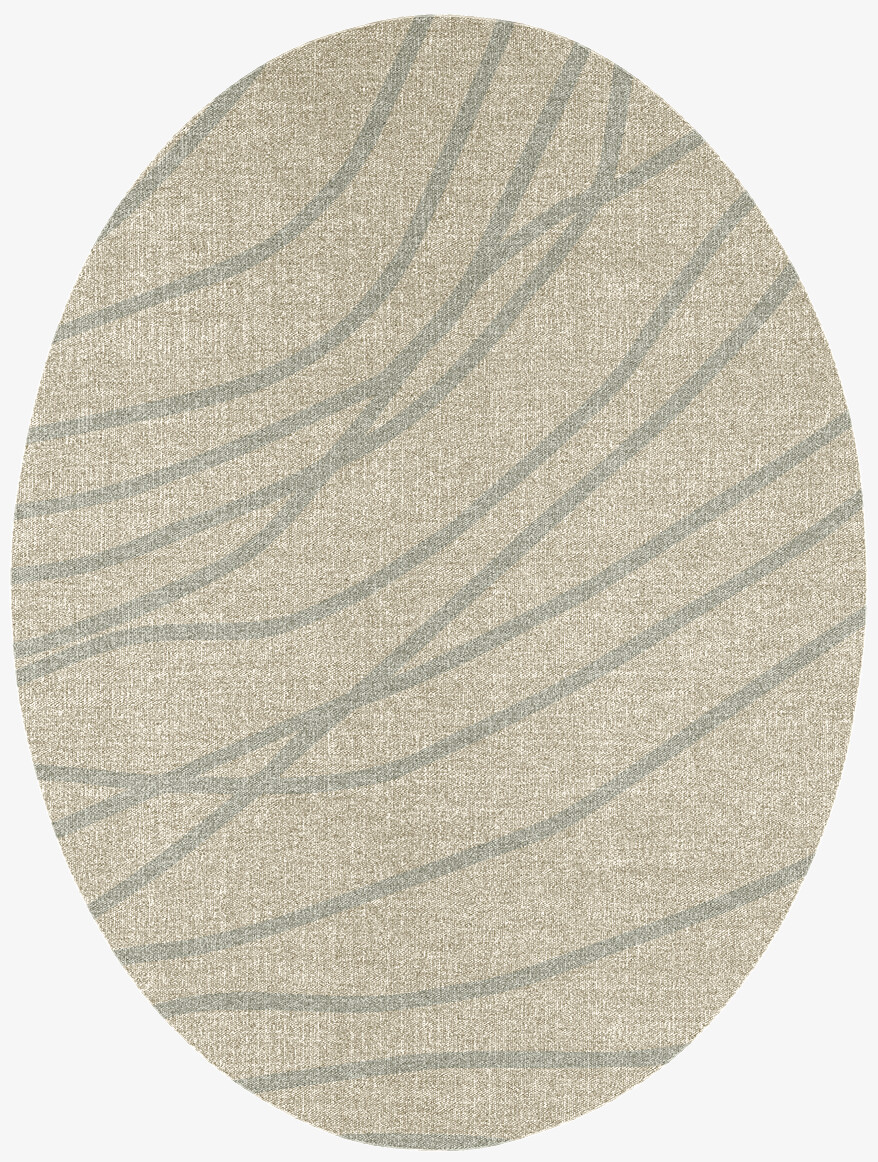 Breeze Minimalist Oval Flatweave New Zealand Wool Custom Rug by Rug Artisan