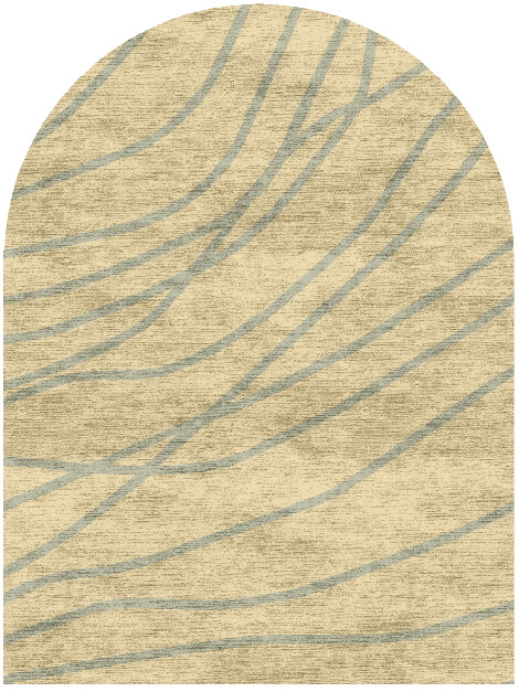 Breeze Minimalist Arch Hand Knotted Bamboo Silk Custom Rug by Rug Artisan