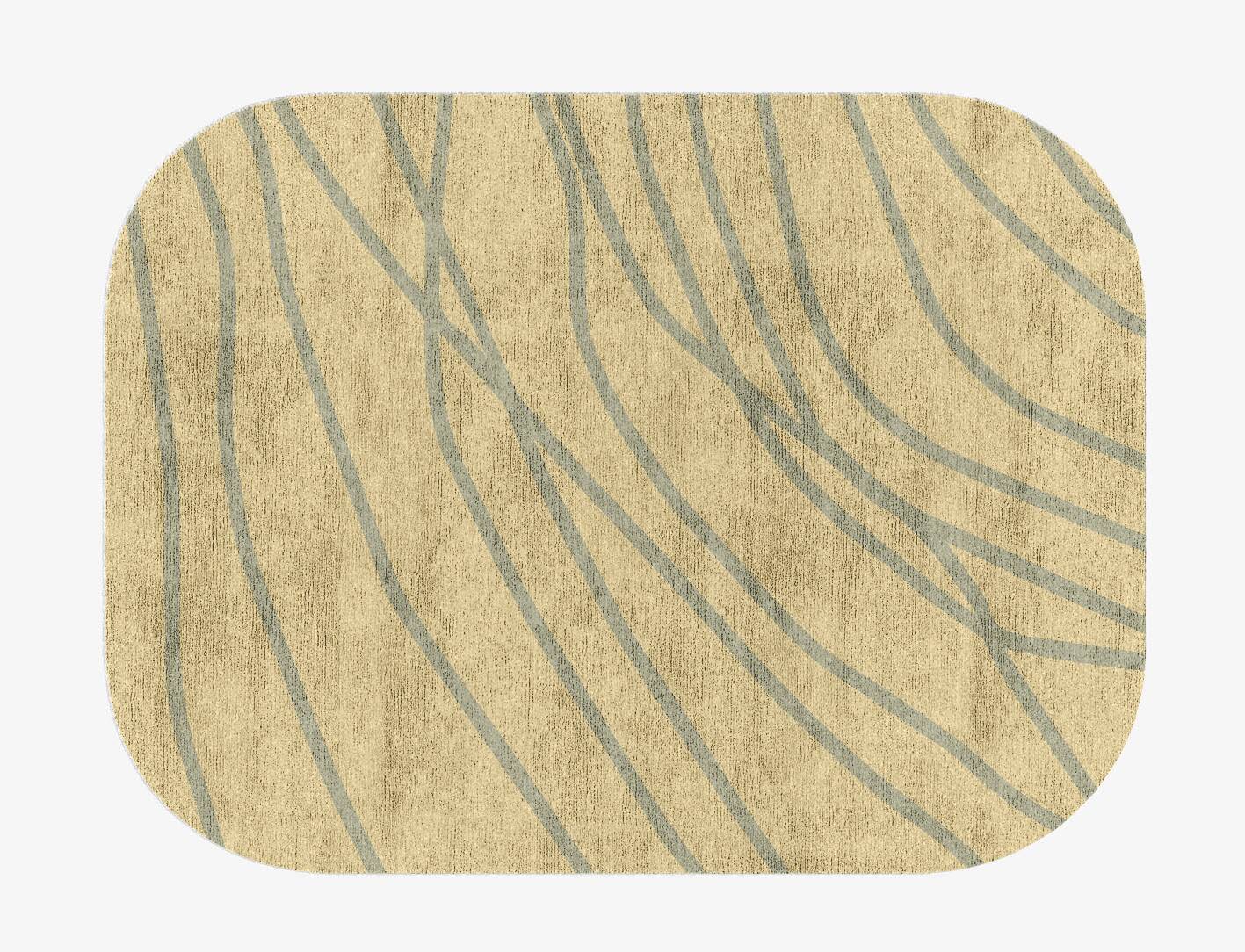 Breeze Minimalist Oblong Hand Knotted Bamboo Silk Custom Rug by Rug Artisan