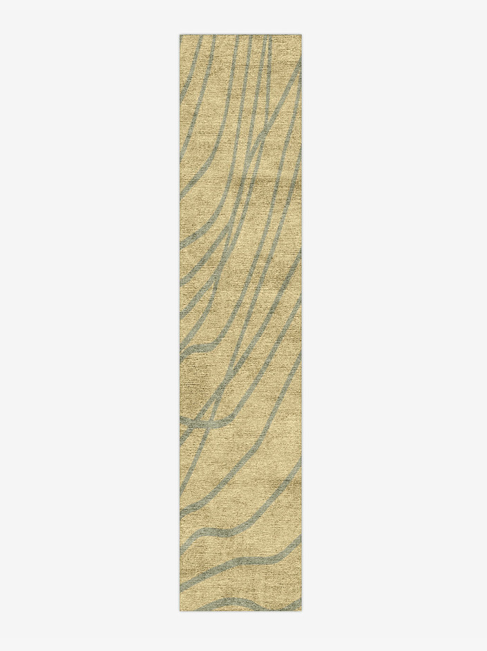 Breeze Minimalist Runner Hand Knotted Bamboo Silk Custom Rug by Rug Artisan