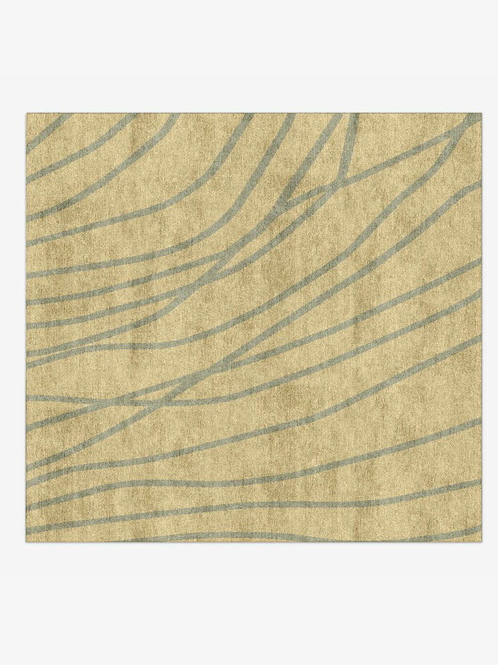 Breeze Minimalist Square Hand Knotted Bamboo Silk Custom Rug by Rug Artisan