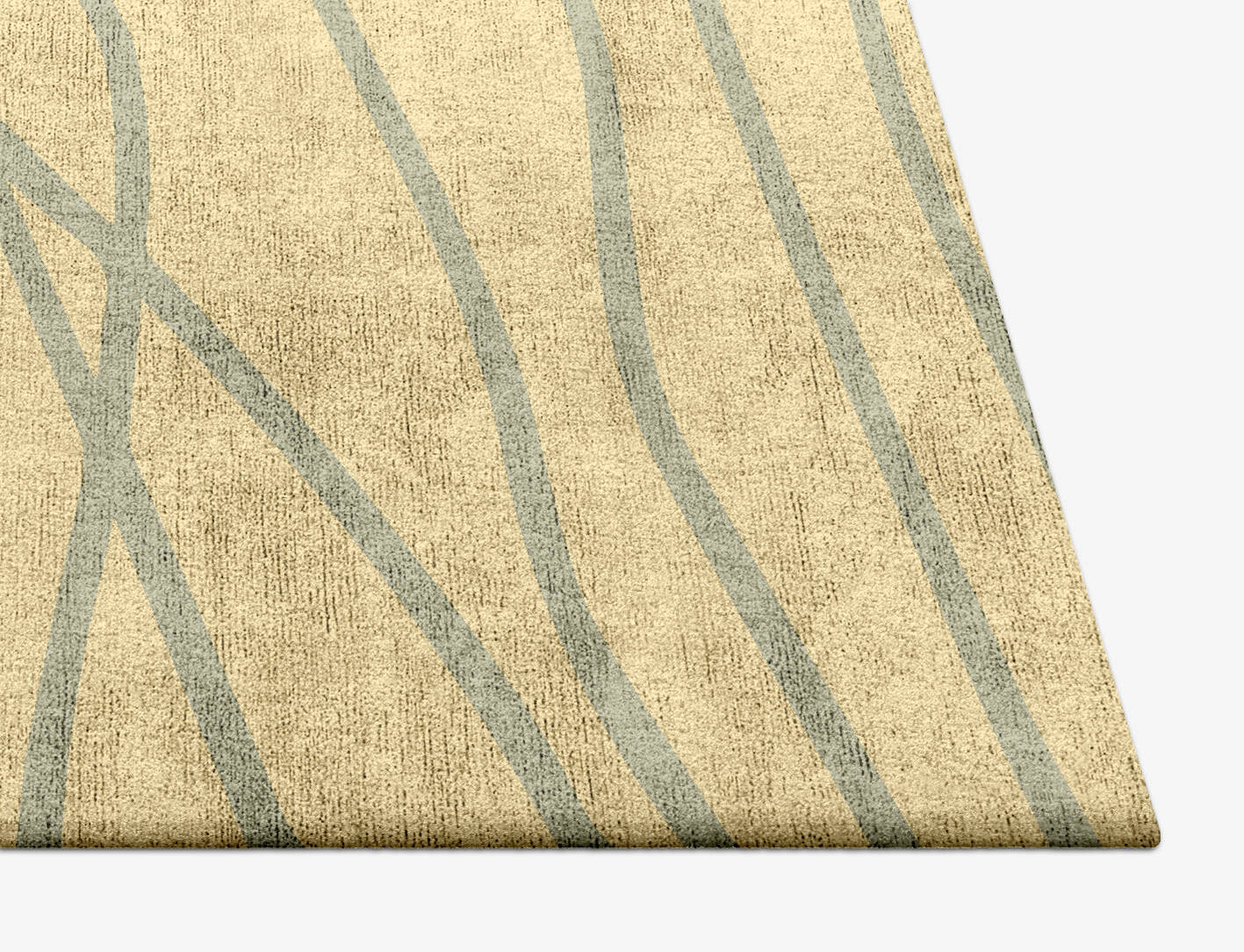 Breeze Minimalist Square Hand Tufted Bamboo Silk Custom Rug by Rug Artisan