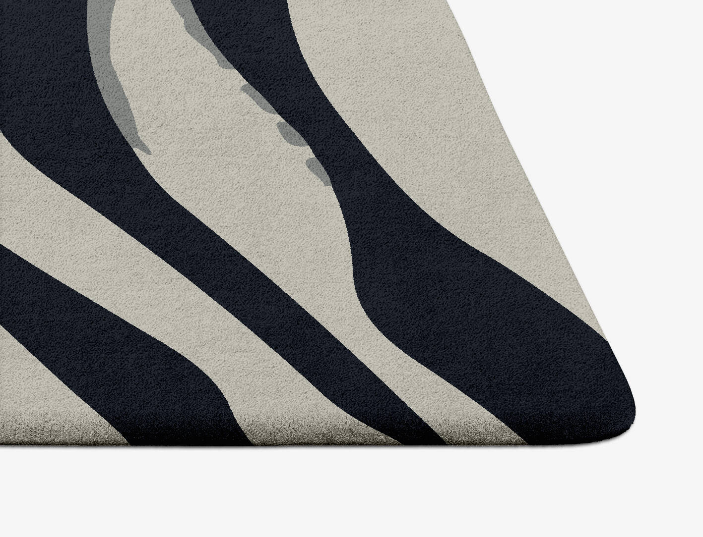 Breton Stripes Monochrome Arch Hand Tufted Pure Wool Custom Rug by Rug Artisan