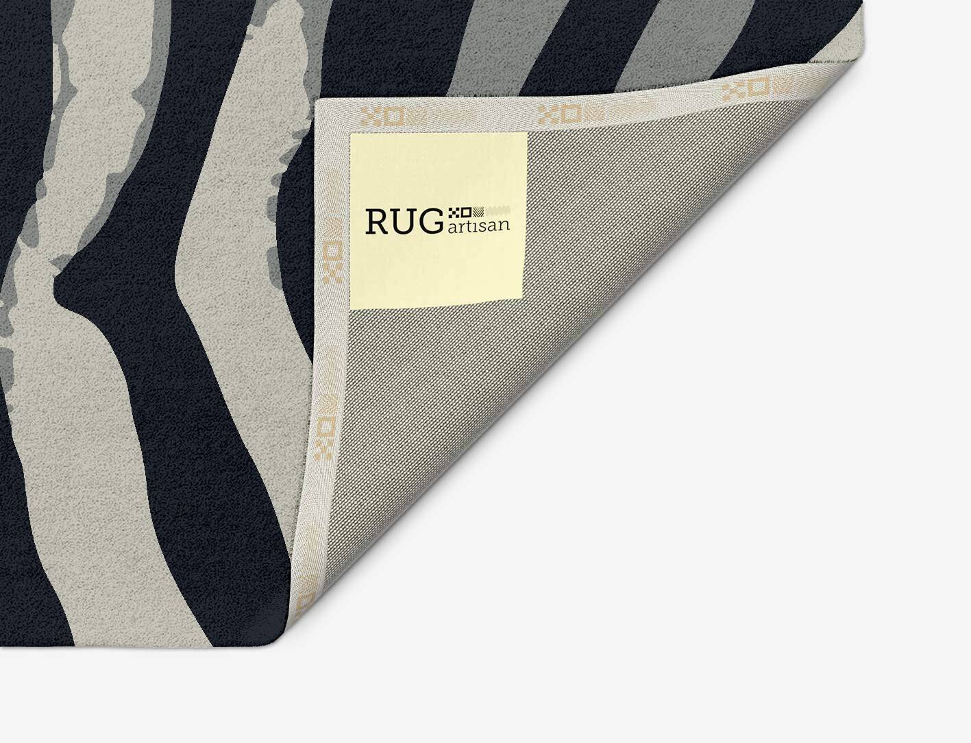 Breton Stripes Monochrome Arch Hand Tufted Pure Wool Custom Rug by Rug Artisan