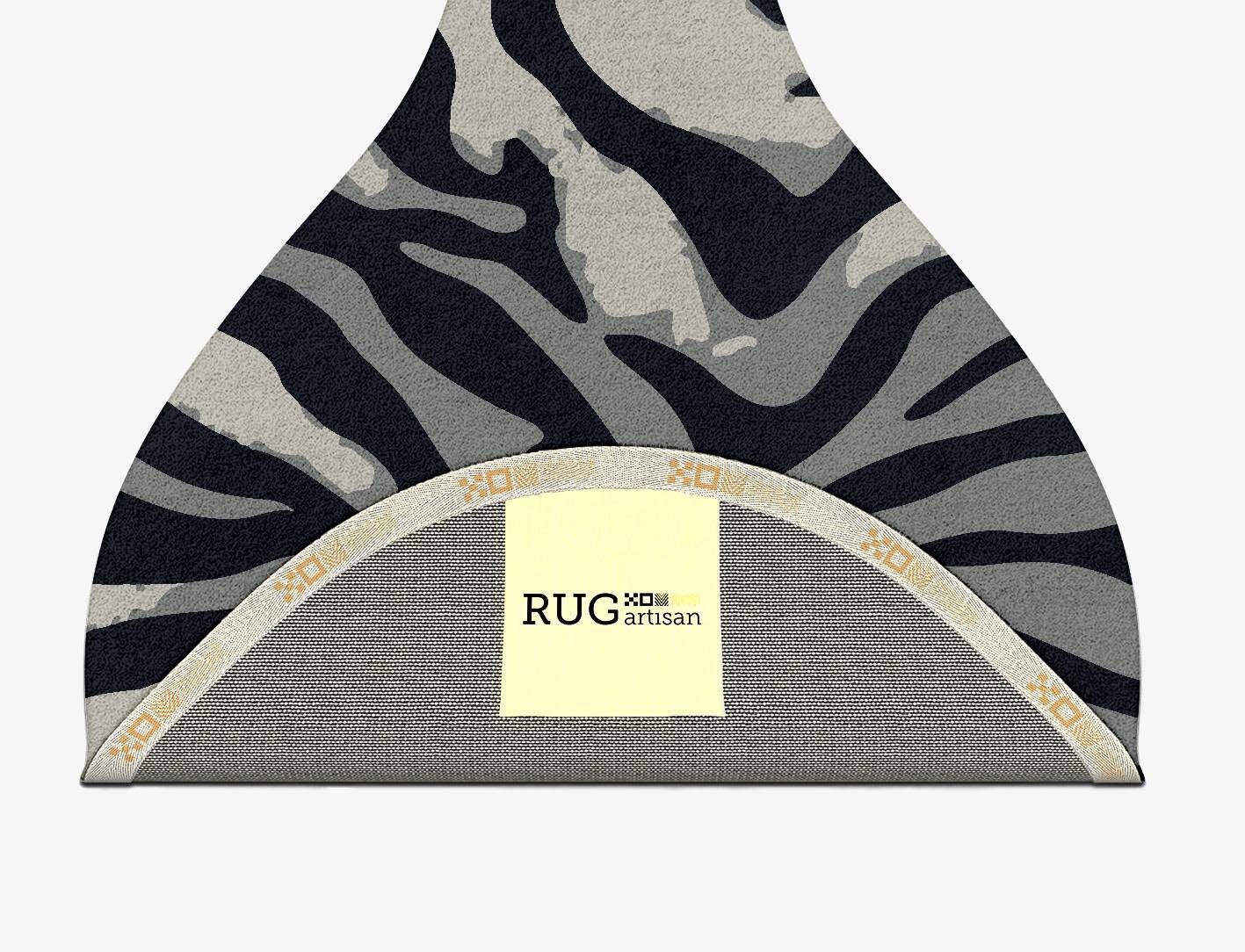 Breton Stripes Monochrome Drop Hand Tufted Pure Wool Custom Rug by Rug Artisan