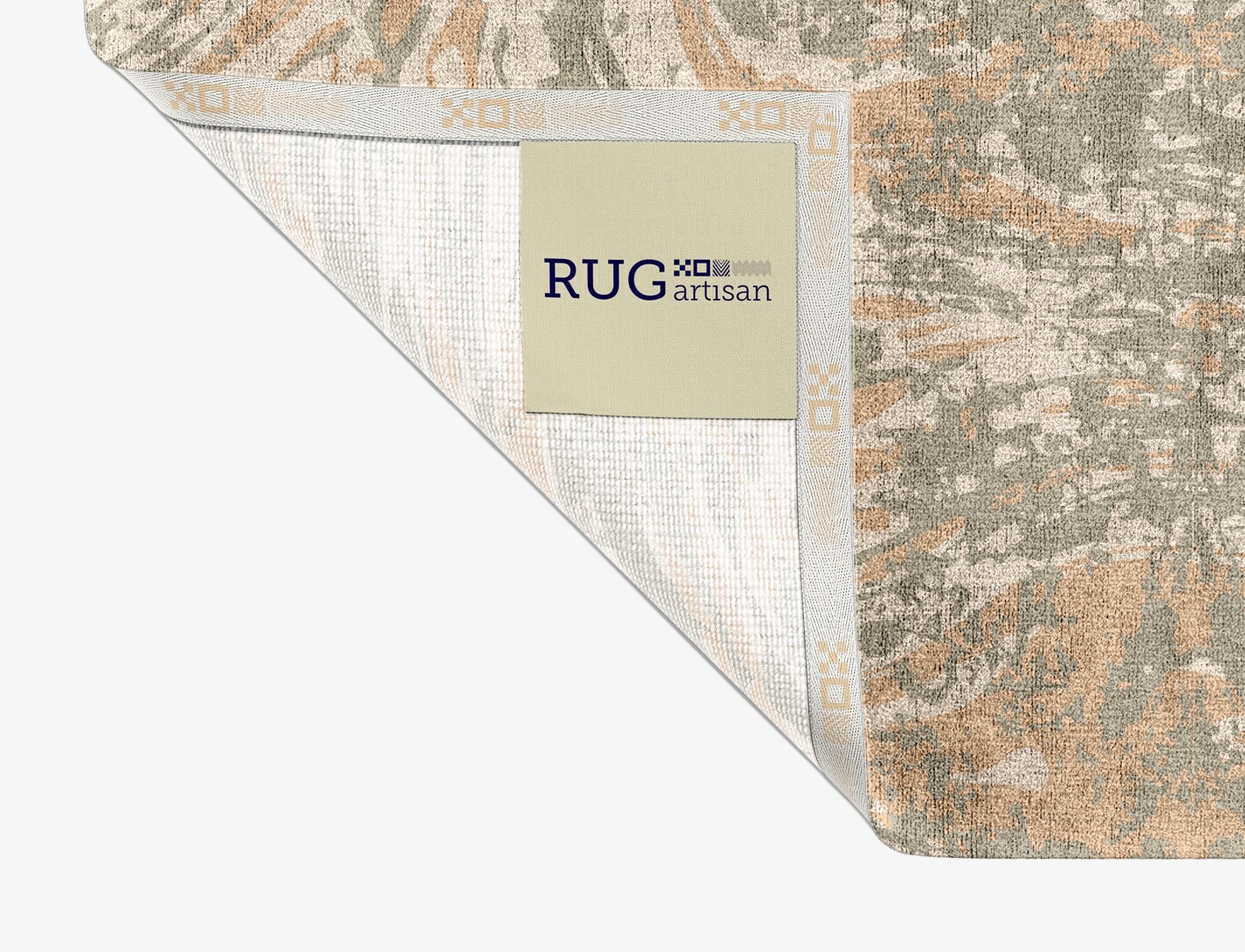Brew Surface Art Rectangle Hand Knotted Bamboo Silk Custom Rug by Rug Artisan