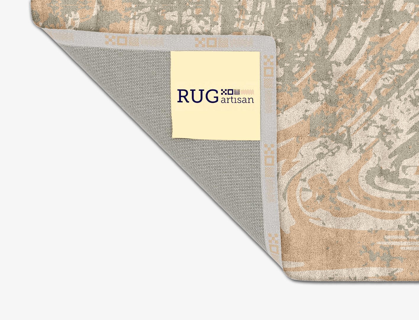 Brew Surface Art Square Hand Tufted Bamboo Silk Custom Rug by Rug Artisan