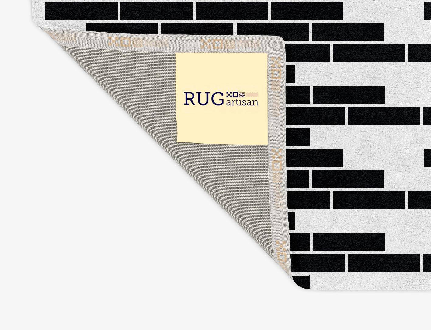 Brickly Dark Monochrome Rectangle Hand Tufted Pure Wool Custom Rug by Rug Artisan