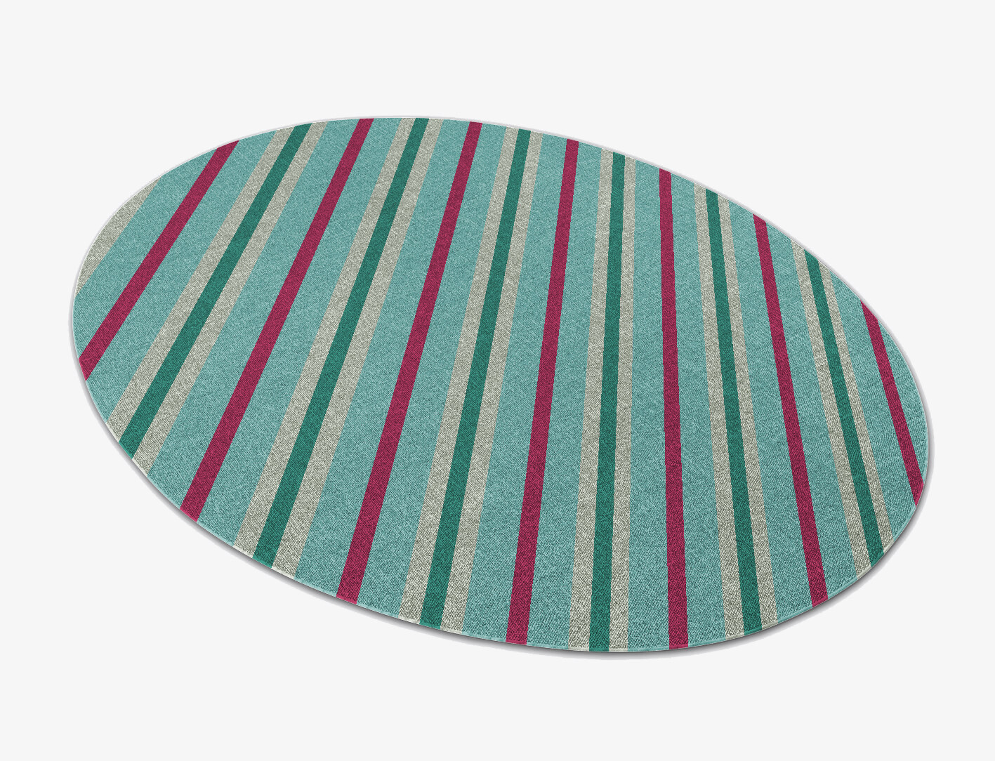 Briza Geometric Oval Flatweave New Zealand Wool Custom Rug by Rug Artisan