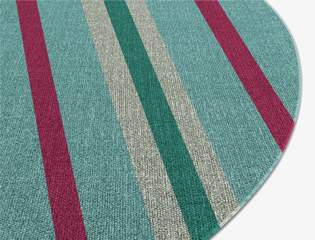 Briza Geometric Oval Flatweave New Zealand Wool Custom Rug by Rug Artisan