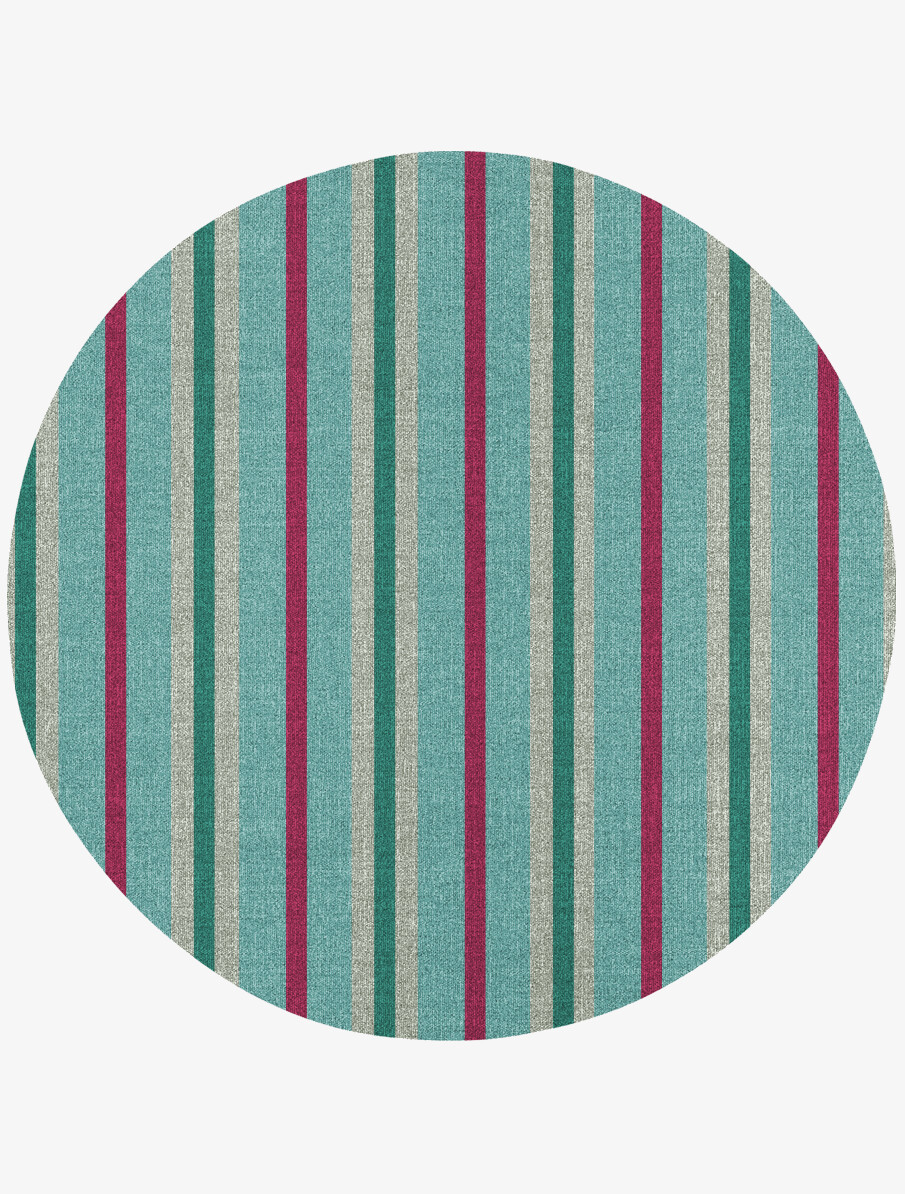 Briza Geometric Round Flatweave New Zealand Wool Custom Rug by Rug Artisan