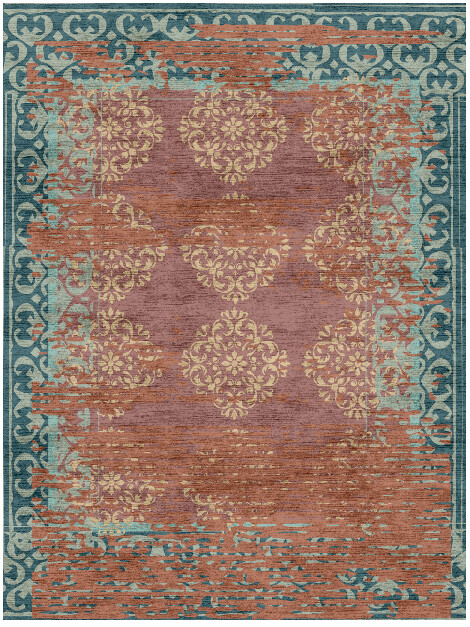 Brocatelle Vintage Rectangle Hand Knotted Bamboo Silk Custom Rug by Rug Artisan