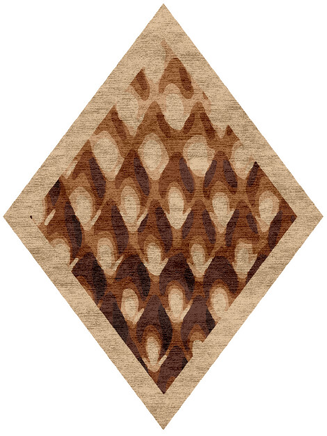 Bronzer Origami Diamond Hand Knotted Bamboo Silk Custom Rug by Rug Artisan