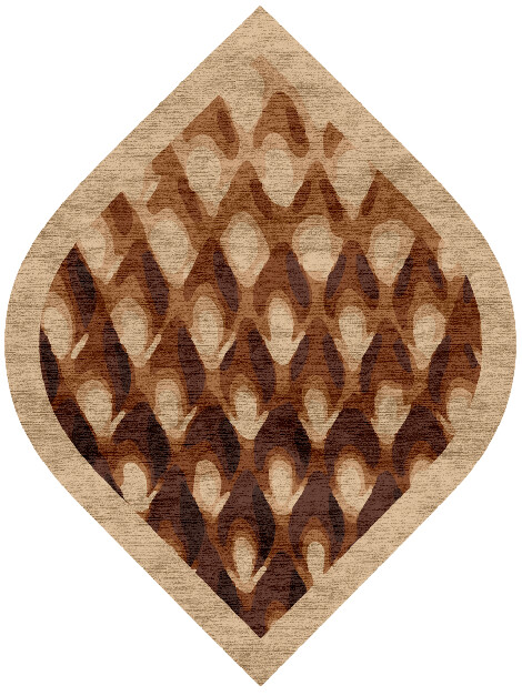 Bronzer Origami Ogee Hand Knotted Bamboo Silk Custom Rug by Rug Artisan