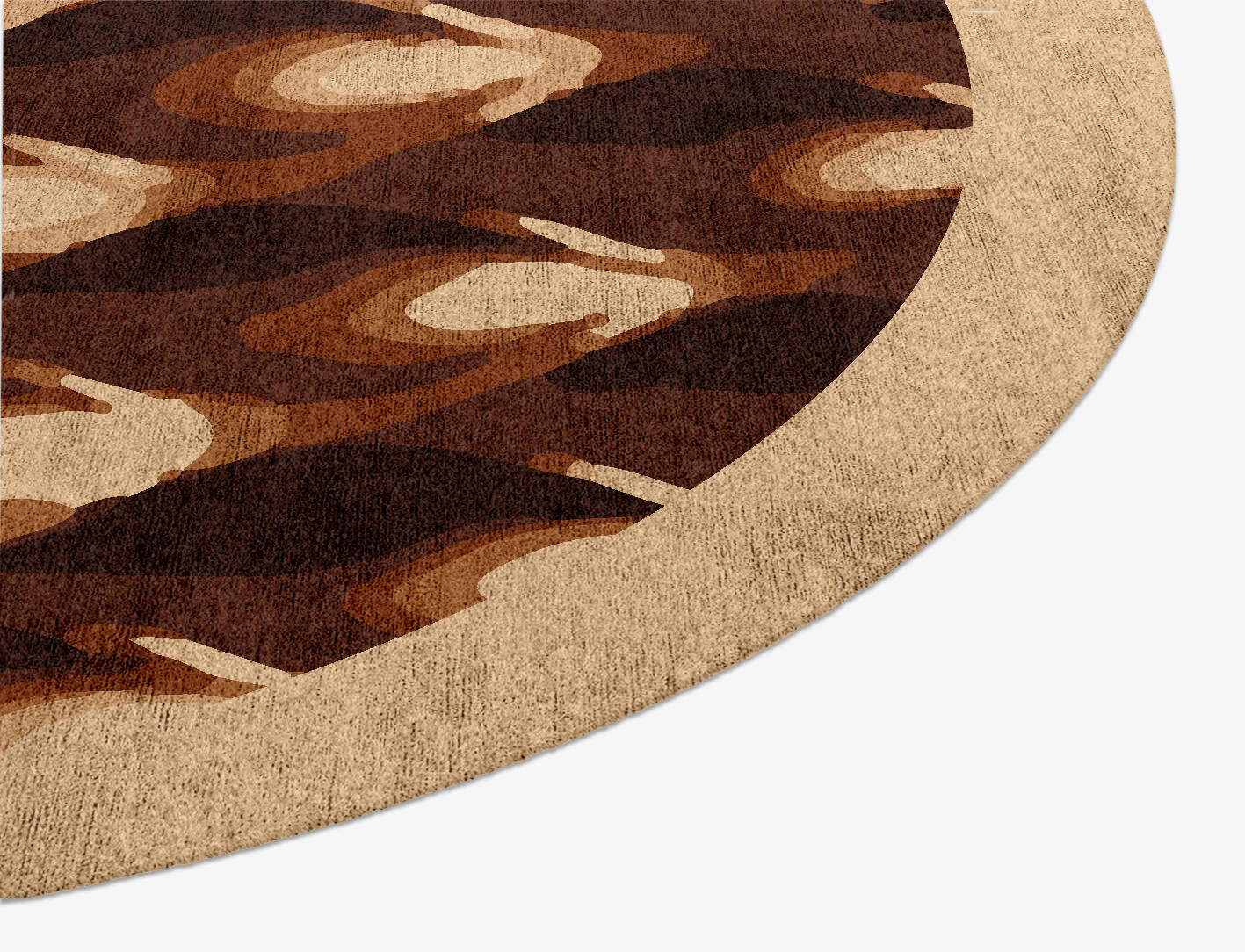 Bronzer Origami Oval Hand Knotted Bamboo Silk Custom Rug by Rug Artisan