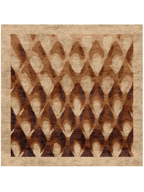 Bronzer Origami Square Hand Knotted Bamboo Silk Custom Rug by Rug Artisan