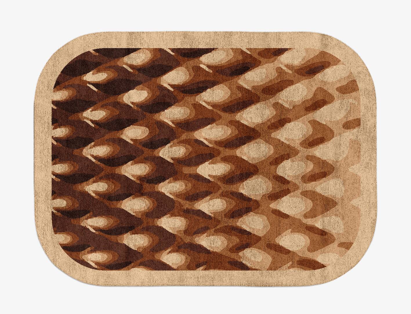 Bronzer Origami Oblong Hand Tufted Bamboo Silk Custom Rug by Rug Artisan