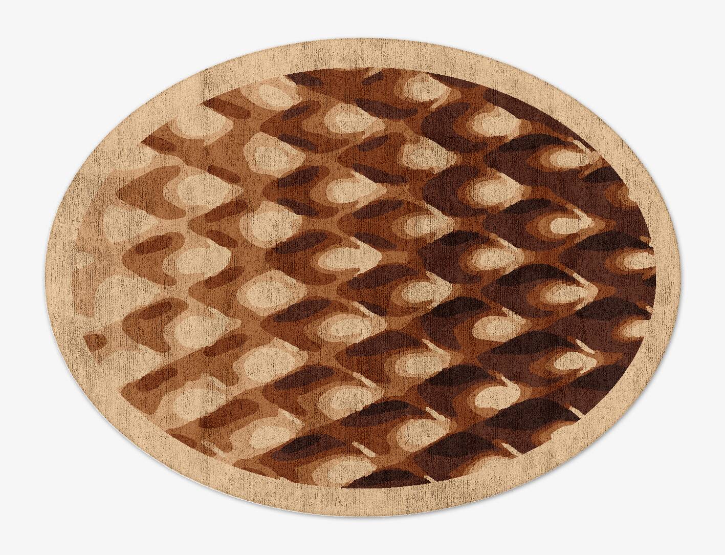 Bronzer Origami Oval Hand Tufted Bamboo Silk Custom Rug by Rug Artisan