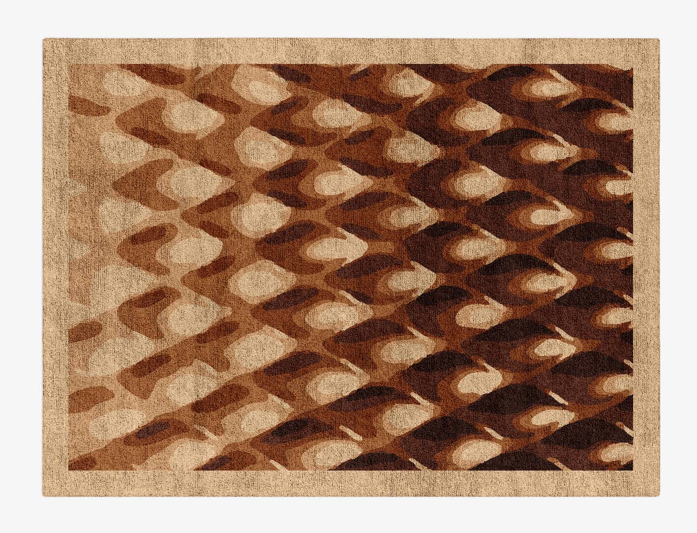 Bronzer Origami Rectangle Hand Tufted Bamboo Silk Custom Rug by Rug Artisan