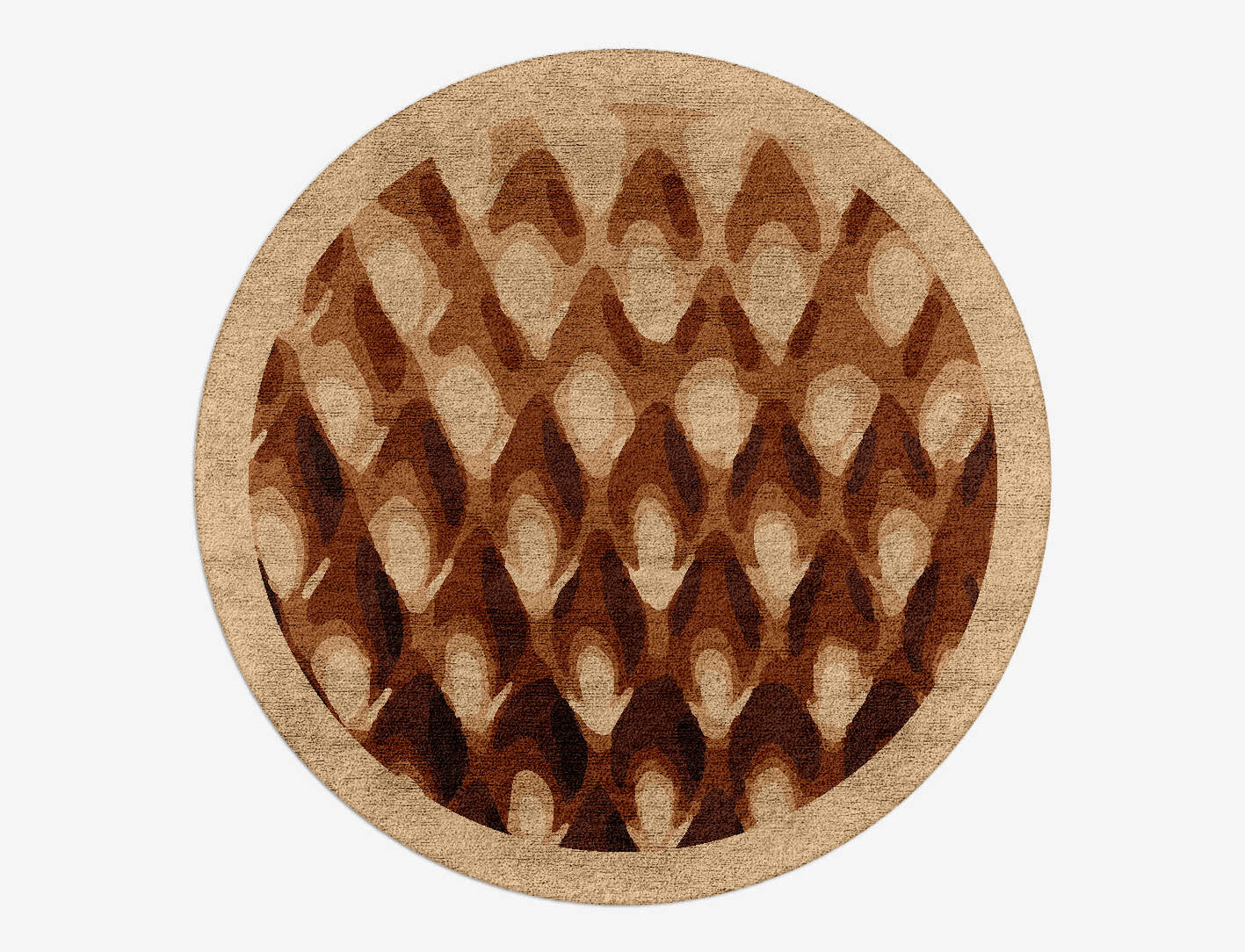Bronzer Origami Round Hand Tufted Bamboo Silk Custom Rug by Rug Artisan