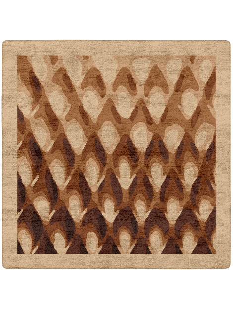 Bronzer Origami Square Hand Tufted Bamboo Silk Custom Rug by Rug Artisan