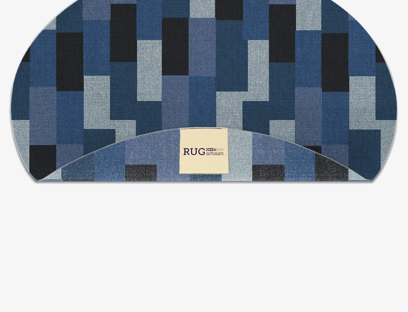 Brumous Geometric Oval Flatweave New Zealand Wool Custom Rug by Rug Artisan