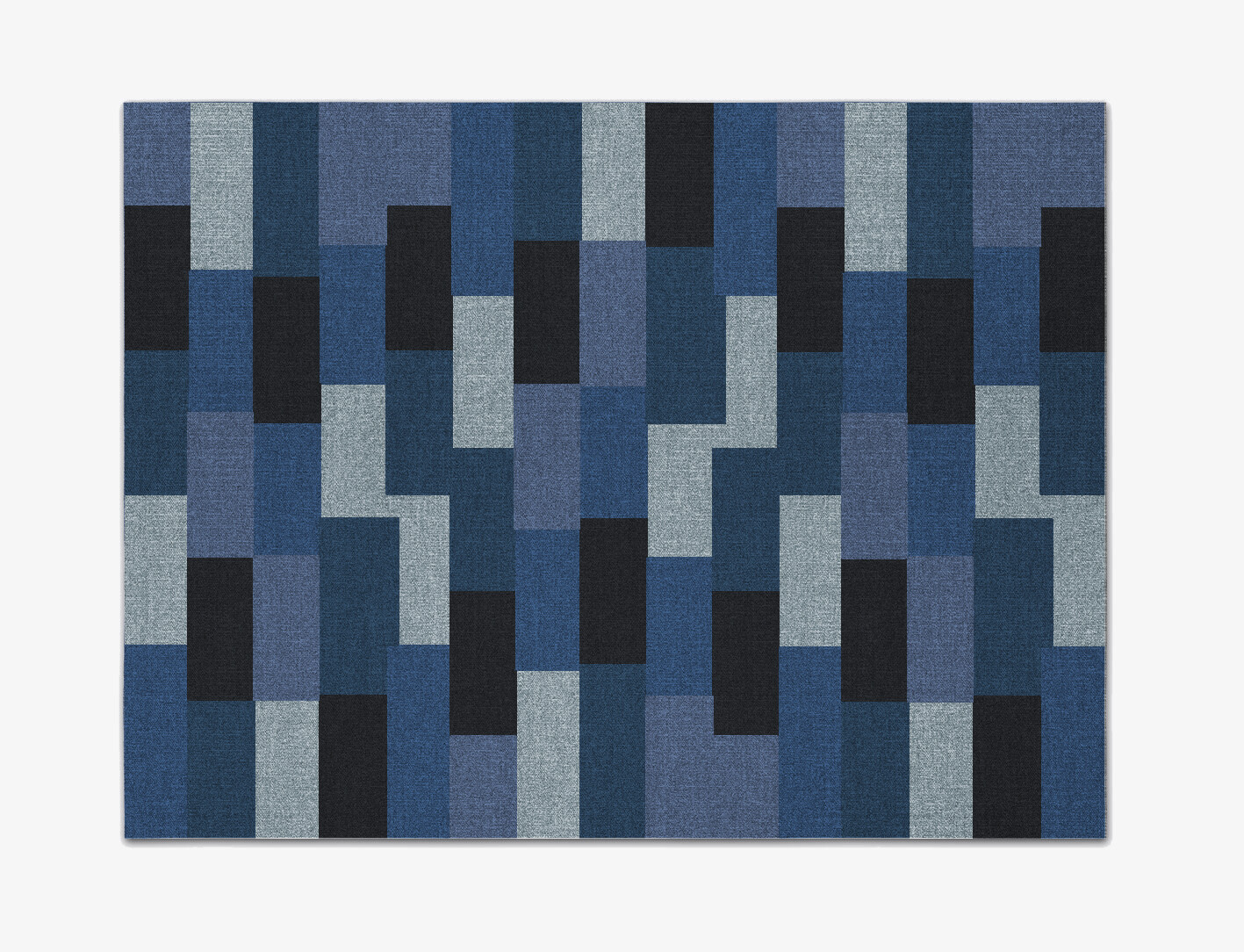 Brumous Geometric Rectangle Flatweave New Zealand Wool Custom Rug by Rug Artisan