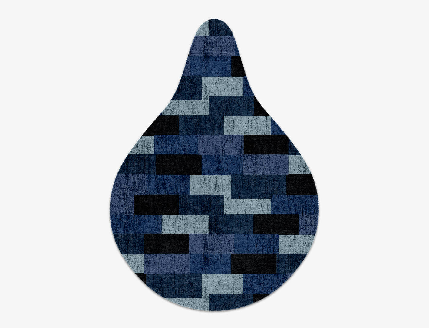 Brumous Geometric Drop Hand Knotted Bamboo Silk Custom Rug by Rug Artisan