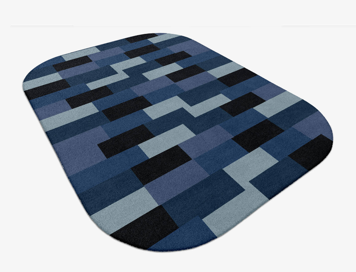 Brumous Geometric Oblong Hand Tufted Pure Wool Custom Rug by Rug Artisan