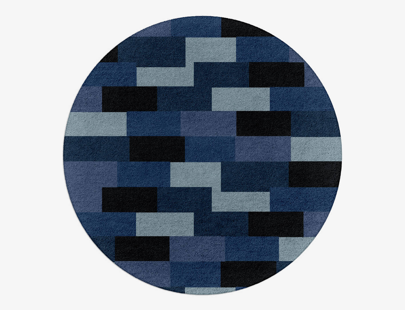 Brumous Geometric Round Hand Tufted Pure Wool Custom Rug by Rug Artisan