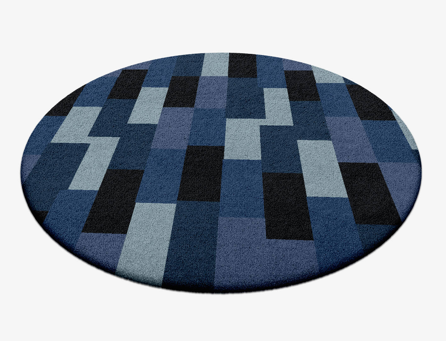 Brumous Geometric Round Hand Tufted Pure Wool Custom Rug by Rug Artisan
