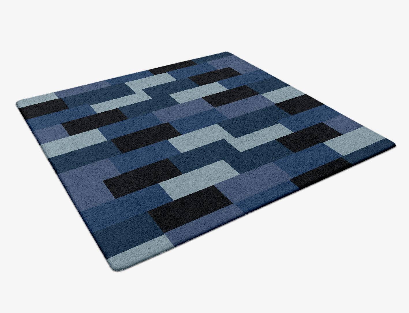 Brumous Geometric Square Hand Tufted Pure Wool Custom Rug by Rug Artisan