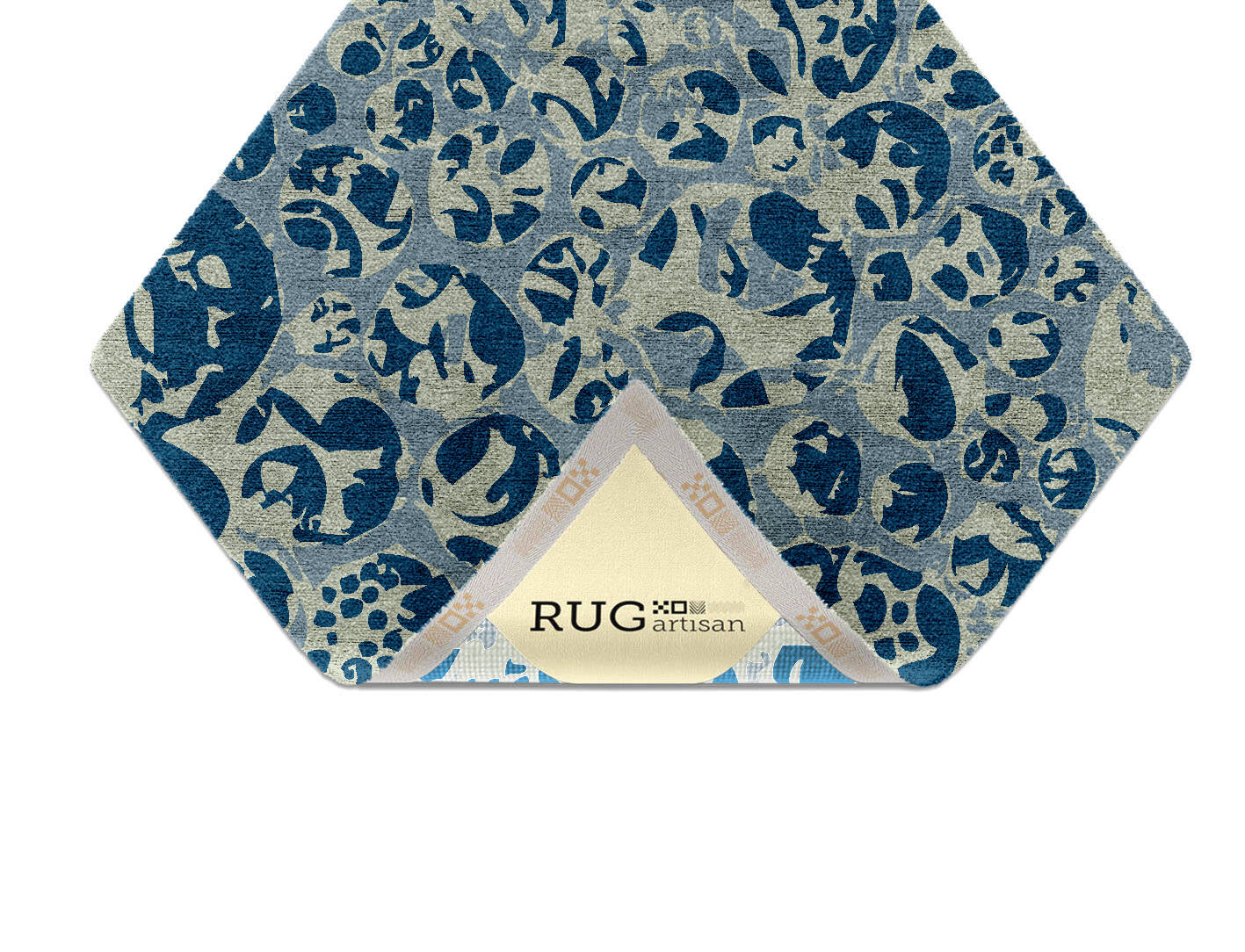 Bubbles Abstract Diamond Hand Knotted Bamboo Silk Custom Rug by Rug Artisan