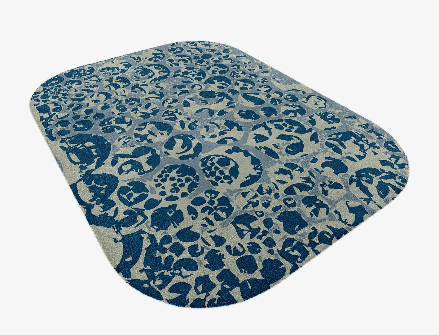 Bubbles Abstract Oblong Hand Knotted Tibetan Wool Custom Rug by Rug Artisan
