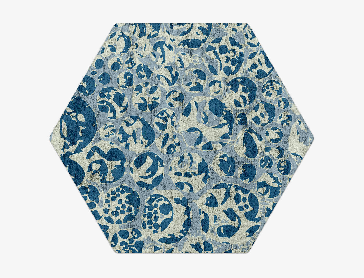 Bubbles Abstract Hexagon Hand Tufted Bamboo Silk Custom Rug by Rug Artisan