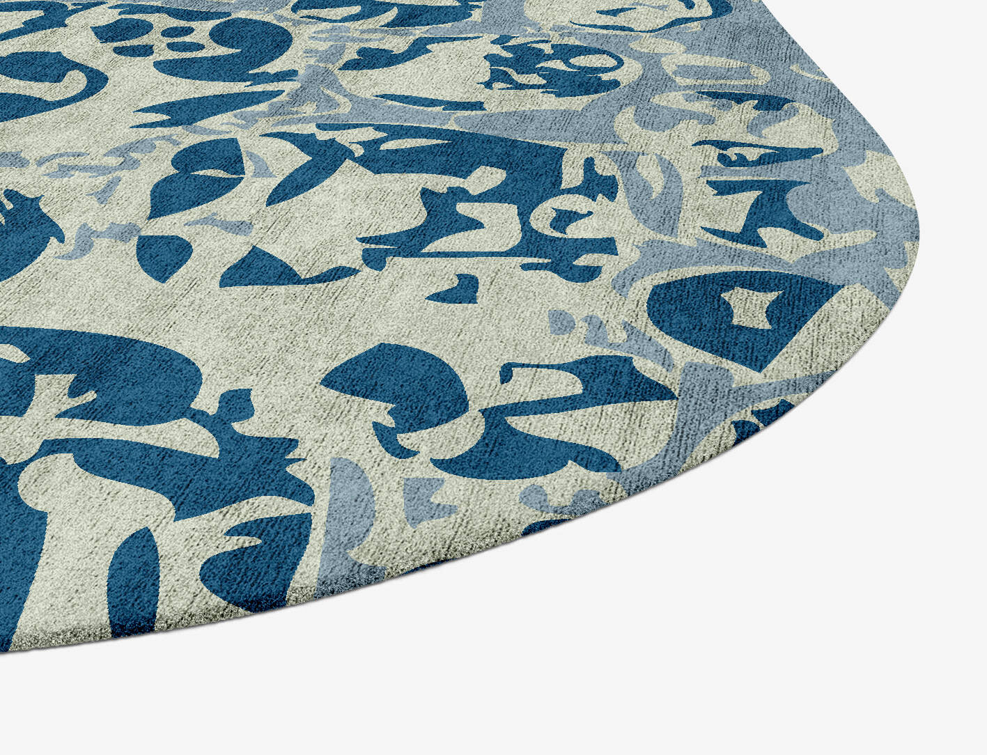 Bubbles Abstract Oblong Hand Tufted Bamboo Silk Custom Rug by Rug Artisan