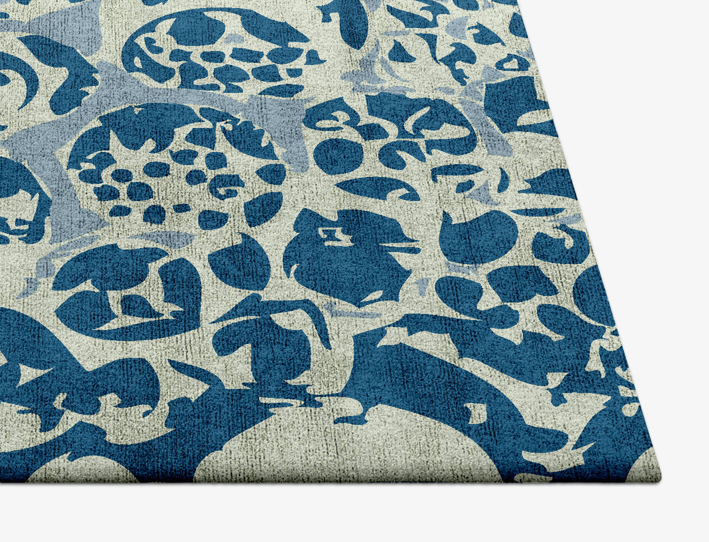 Bubbles Abstract Square Hand Tufted Bamboo Silk Custom Rug by Rug Artisan