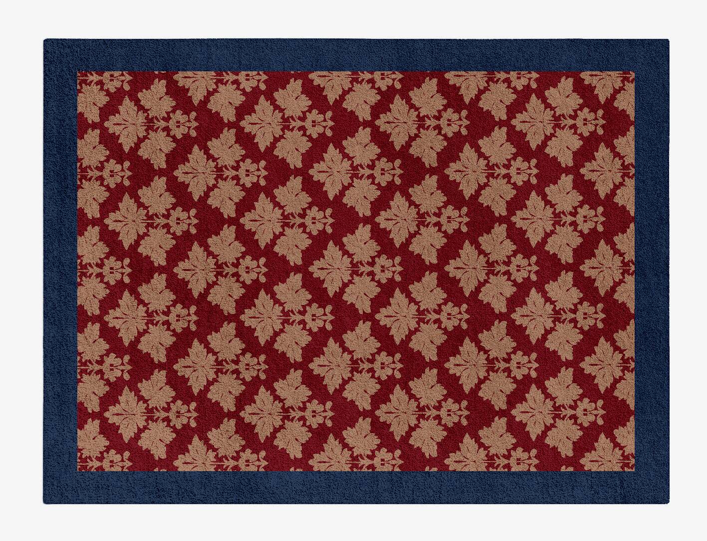 Burgundy Geometric Rectangle Hand Tufted Pure Wool Custom Rug by Rug Artisan