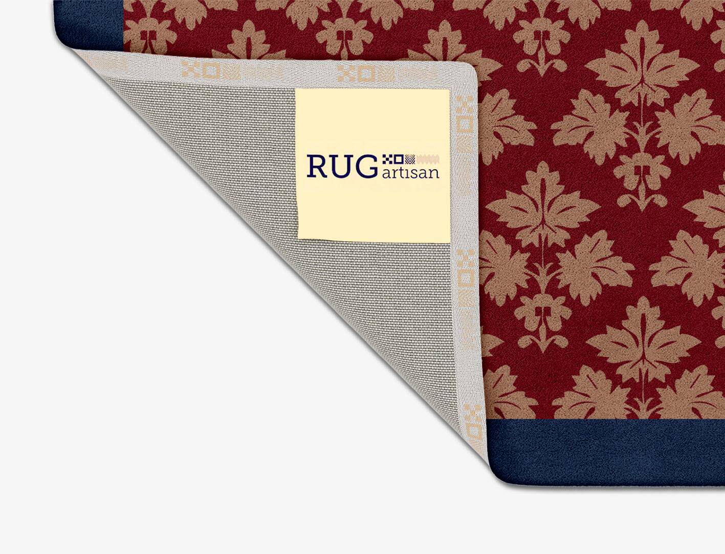 Burgundy Geometric Square Hand Tufted Pure Wool Custom Rug by Rug Artisan