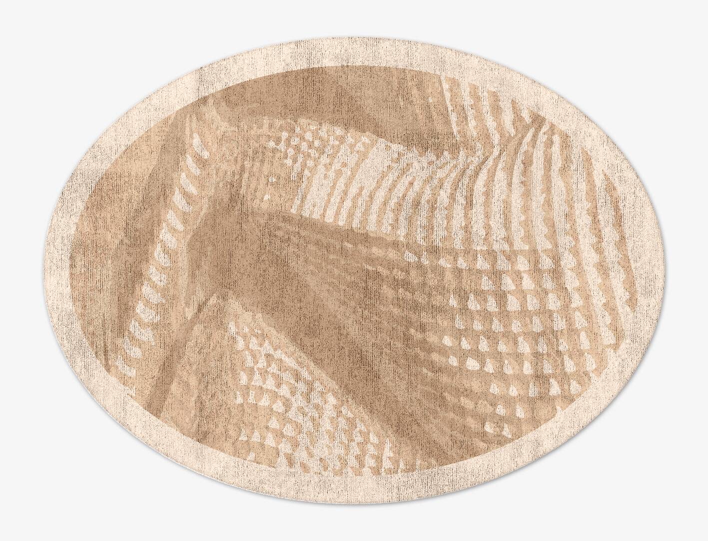 Butoh Origami Oval Hand Tufted Bamboo Silk Custom Rug by Rug Artisan