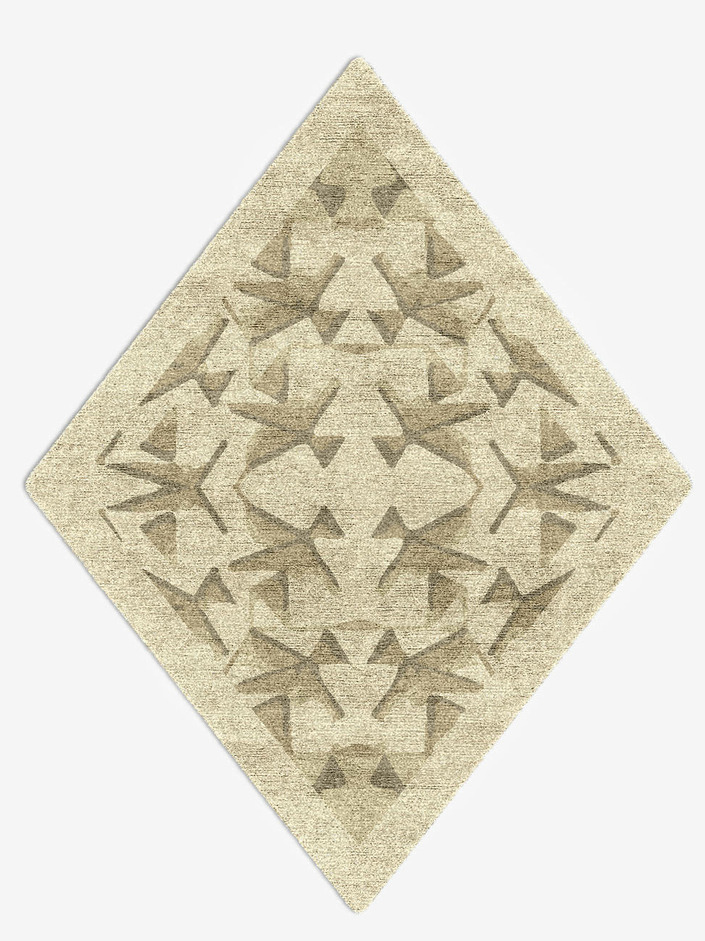 Butterflies Origami Diamond Hand Knotted Bamboo Silk Custom Rug by Rug Artisan